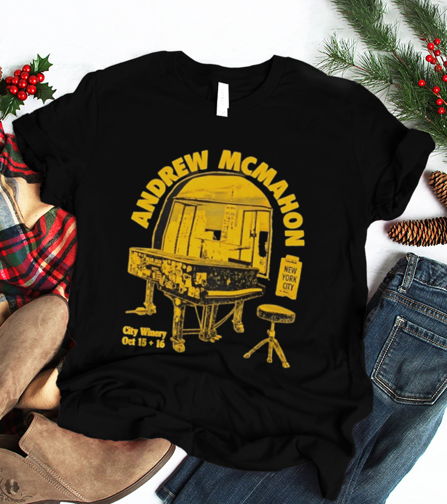 Andrew McMahon City Winery New York City October 15 16 2026 Piano T-Shirt