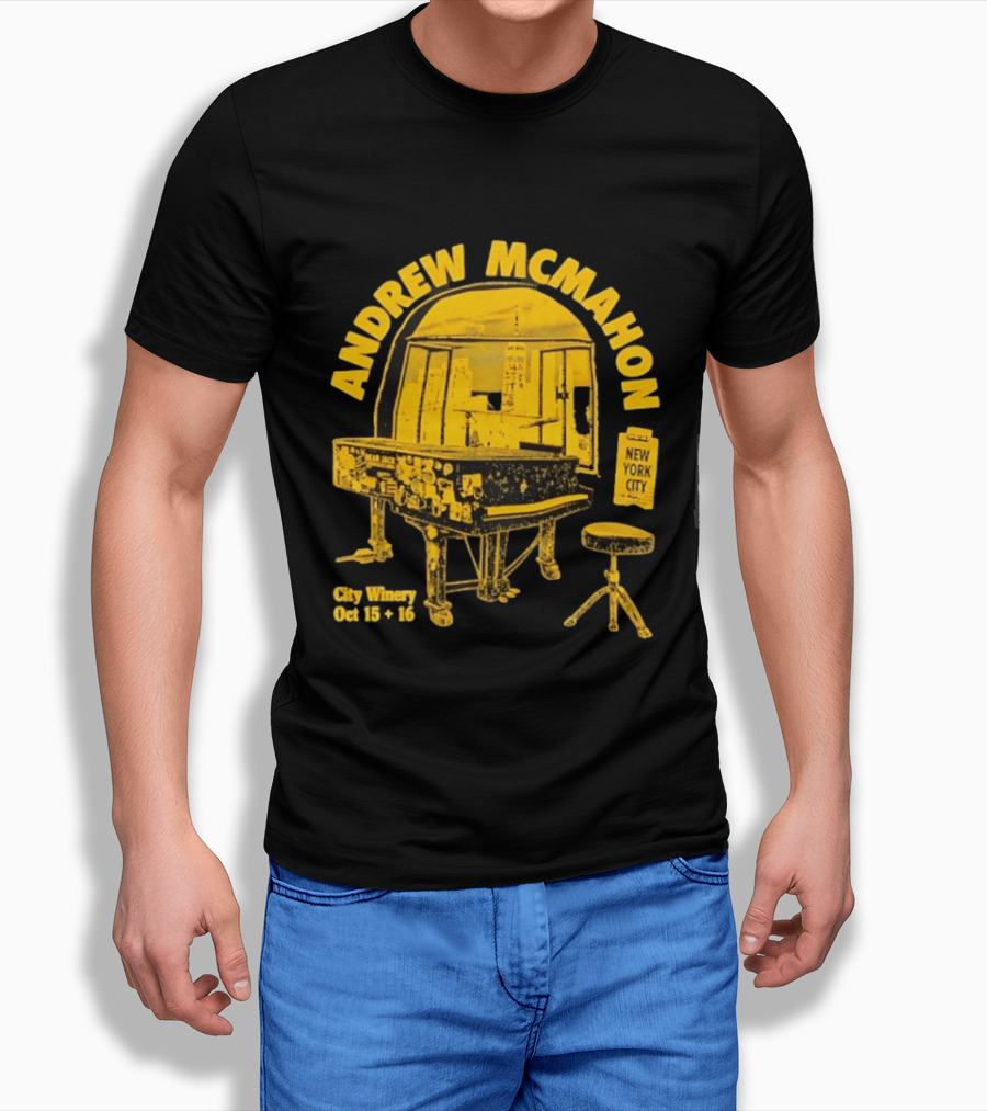 Andrew McMahon City Winery New York City October 15 16 2026 Piano T-Shirt