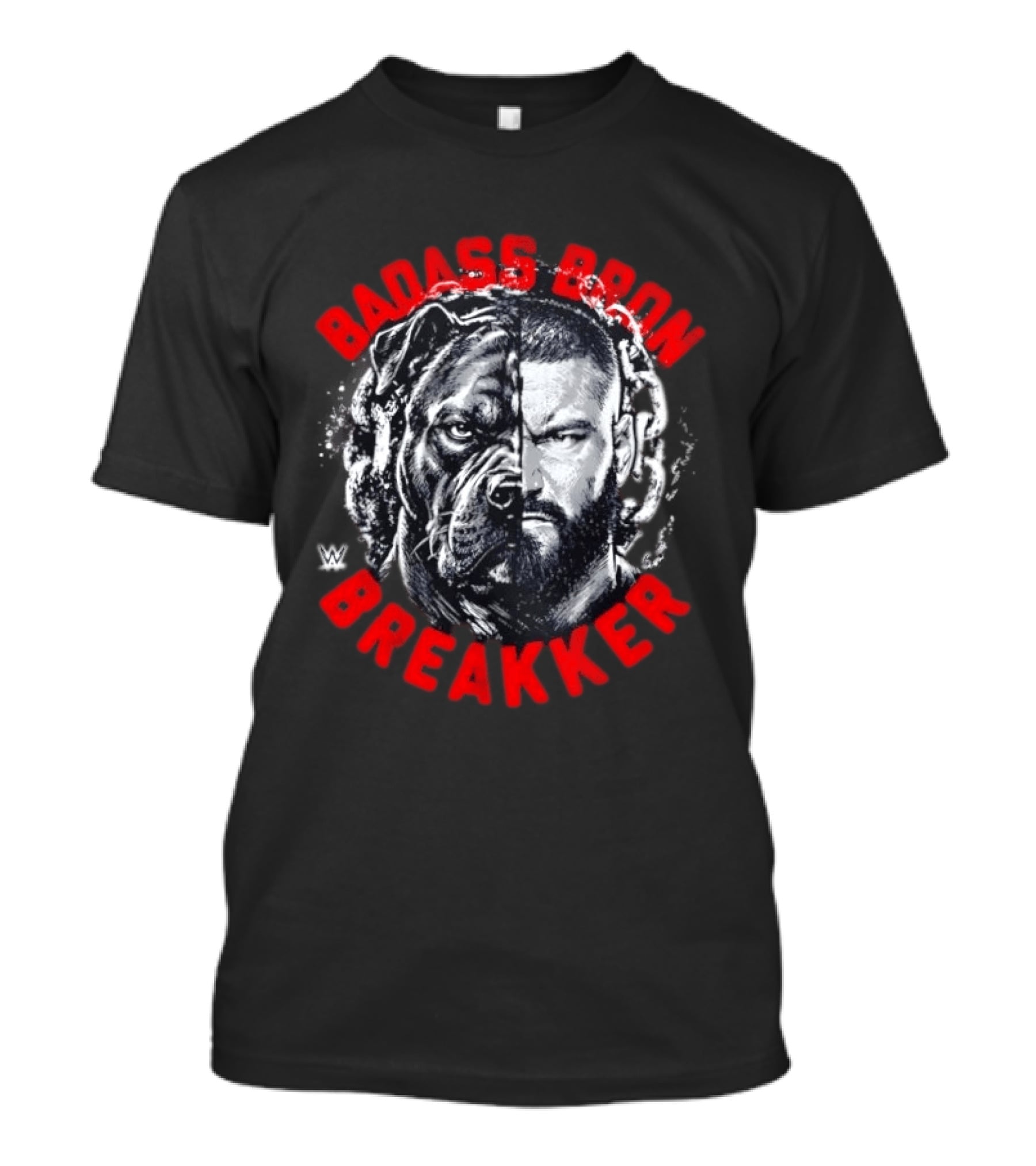 Badass Bron Breakker WWE Bulldog Face Split T-Shirt