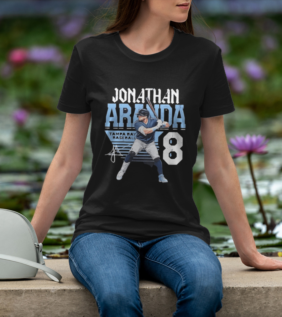 Jonathan Aranda Tampa Bay Baseball Number 8 Player T-Shirt
