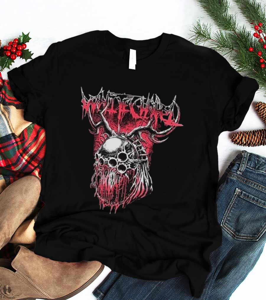 Original Whitechapel Australia Tour 2026 Antler Skull T-Shirt
