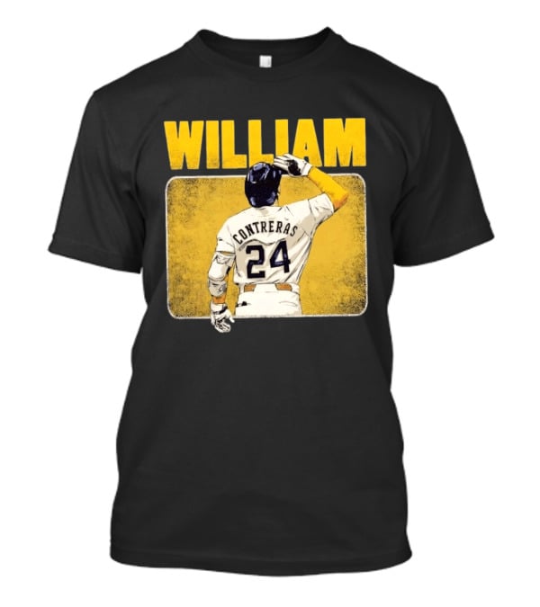 William Contreras 24 Milwaukee Brewers Baseball Highlight T-Shirt
