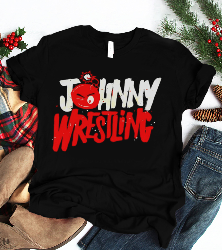 Johnny Wrestling Boom WWE Winking Bomb T-Shirt