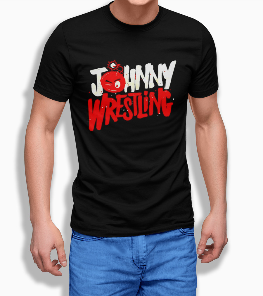 Johnny Wrestling Boom WWE Winking Bomb T-Shirt
