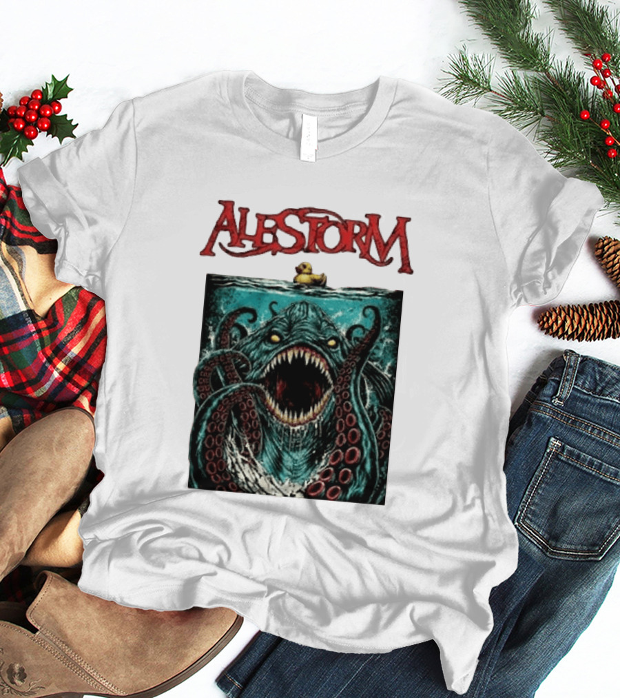 Alestorm Kraken Jaws Summer Tour 2026 Hyperion Omnitour Rubber Duck T-Shirt