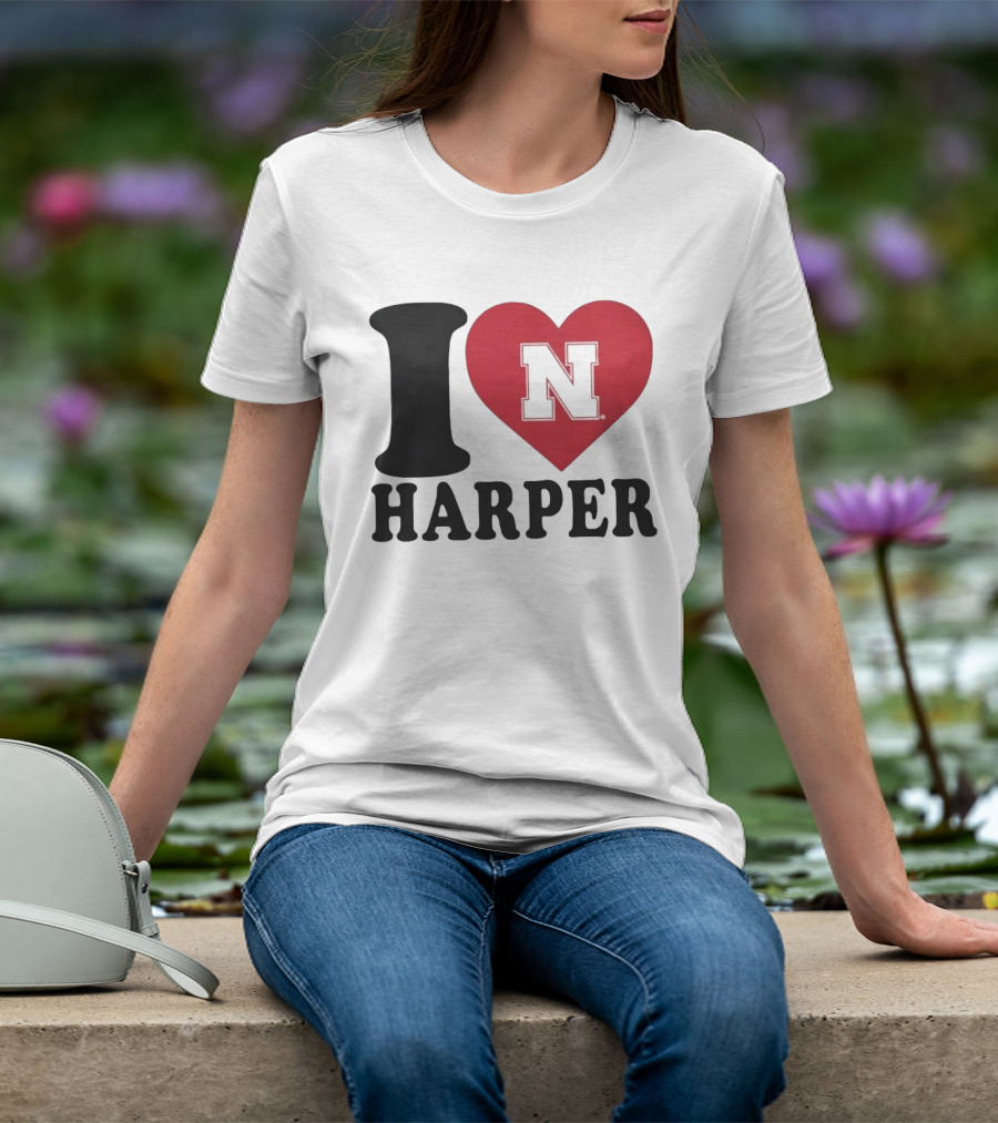 I Love Harper Nebraska Cornhuskers N Heart T-Shirt