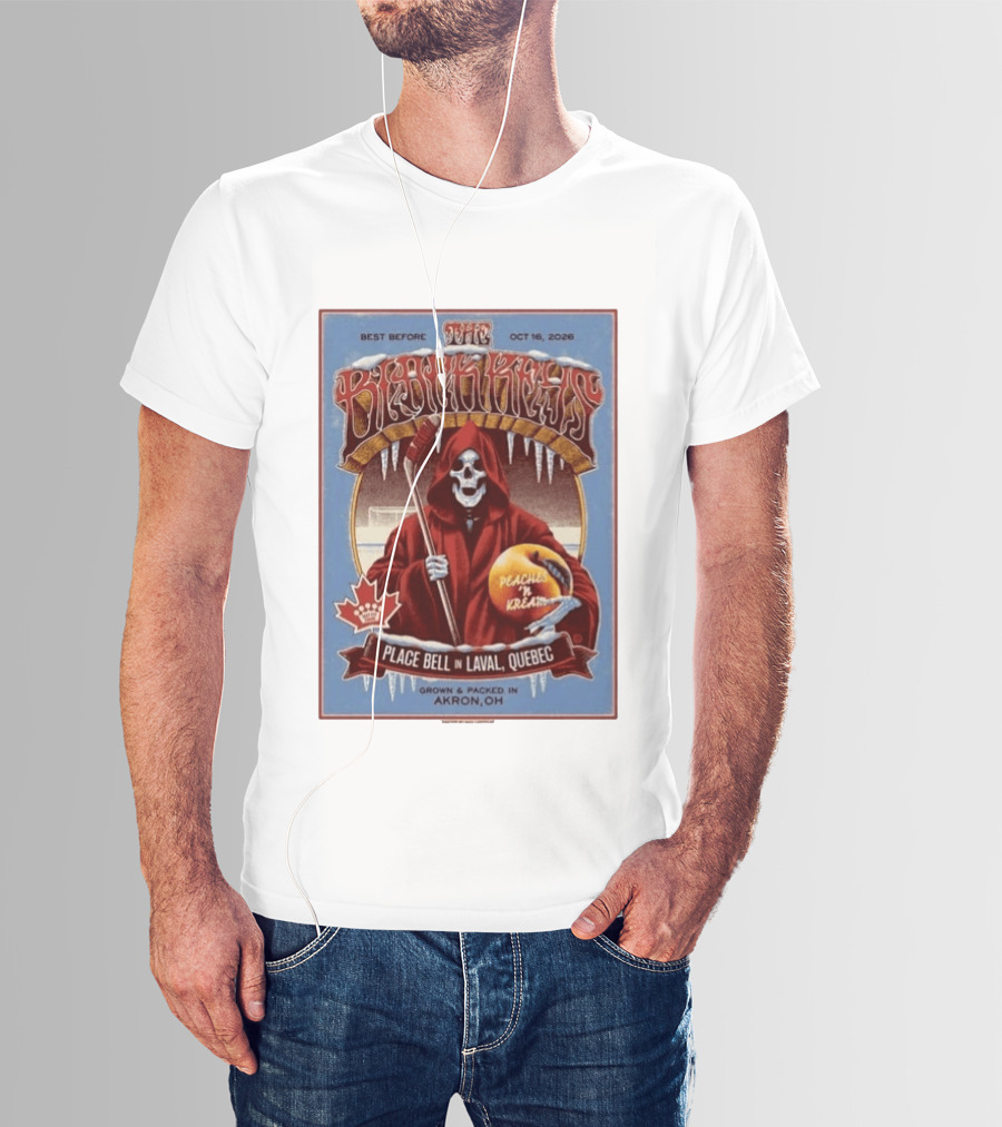 The Black Keys Place Bell Laval Quebec 2026 Max Looffler Peaches N Kream World Tour October 16 2026 T-Shirt