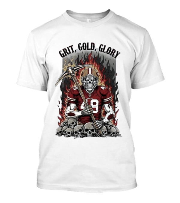 Grit Gold Glory San Francisco 49ers Zombie 49 T-Shirt