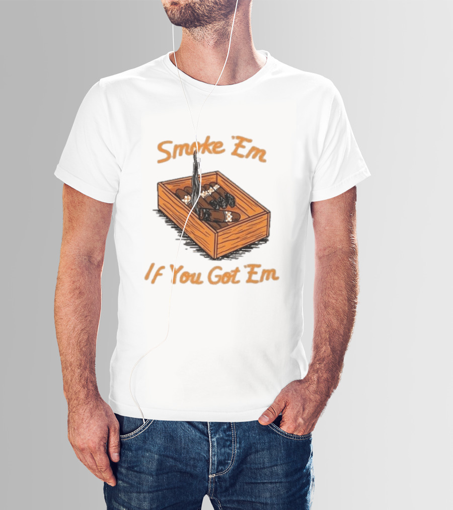 Tennessee Volunteers Smoke Em If You Got Em Cigar Box T-Shirt