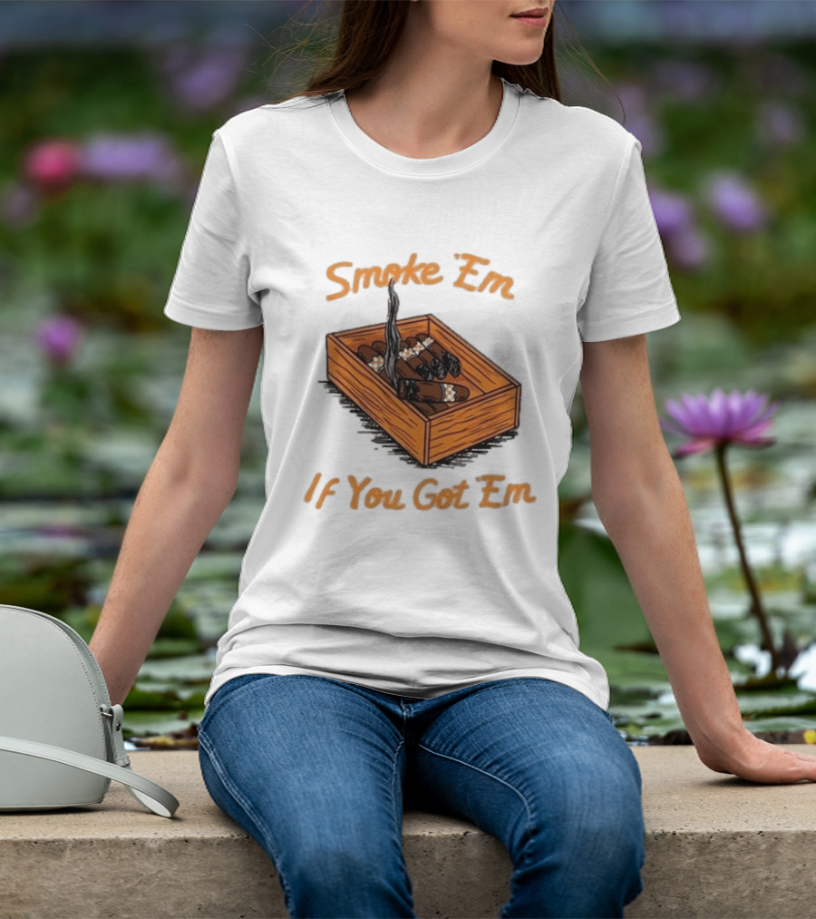 Tennessee Volunteers Smoke Em If You Got Em Cigar Box T-Shirt