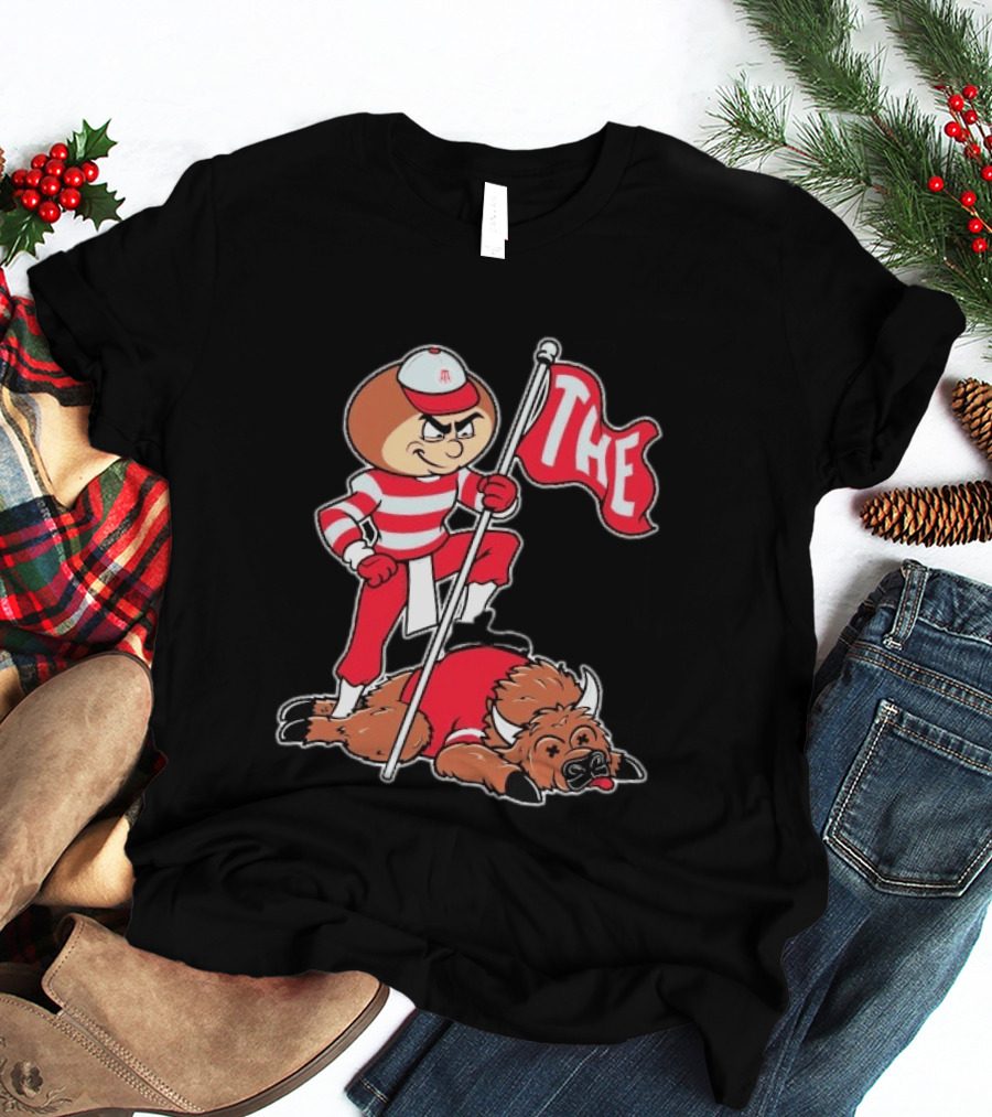 Ohio State Buckeyes Brutus Mascot Dominates Indiana Hoosiers Rivalry Victory T-Shirt