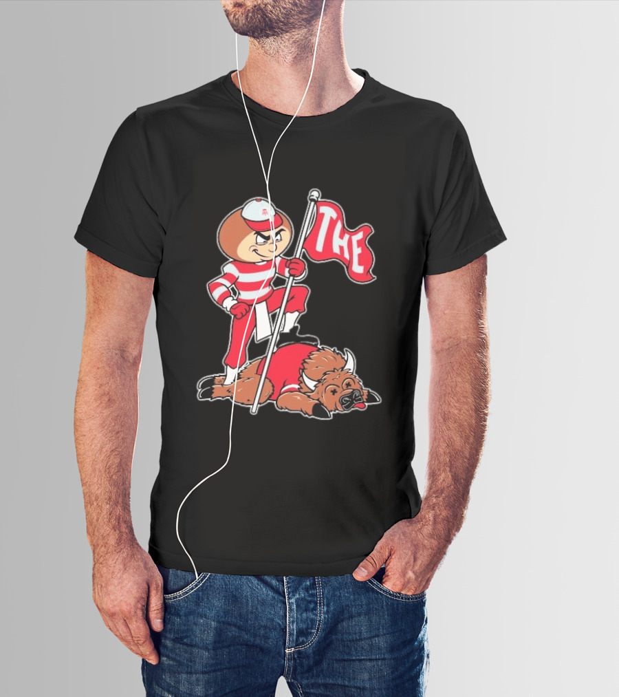 Ohio State Buckeyes Brutus Mascot Dominates Indiana Hoosiers Rivalry Victory T-Shirt