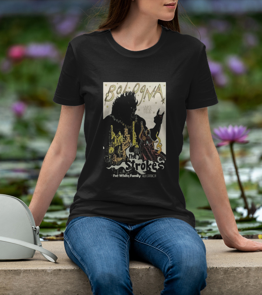 Bologna Concert The Strokes Unipol Arena 10.17.26 Fat White Family Alex Cameron T-Shirt