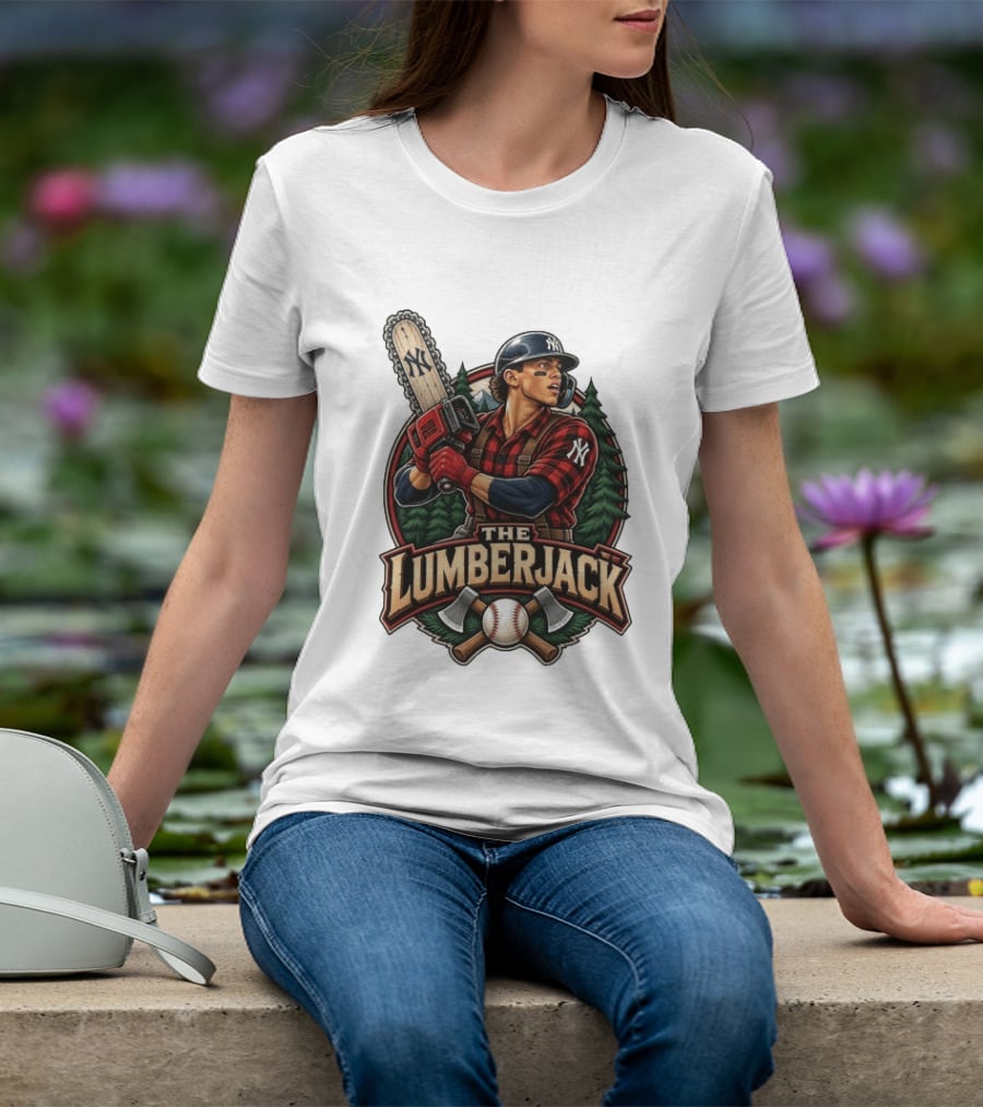 Giancarlo Stanton New York Yankees The Lumberjack Chainsaw Baseball Player T-Shirt