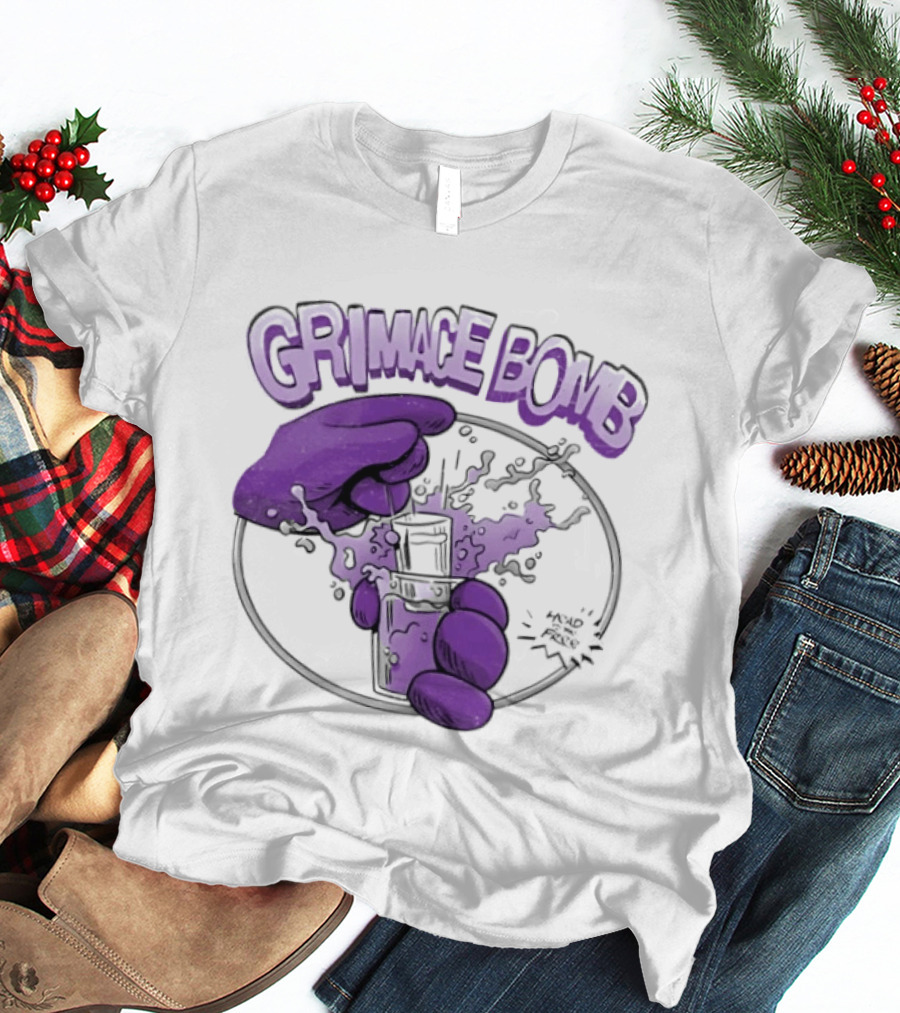 Grimace Bomb Grimace Shot Purple Explosion T-Shirt