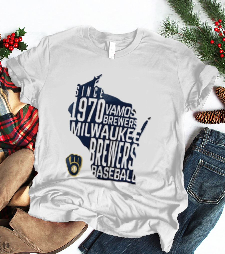 Milwaukee Brewers Since 1970 Vamos Brewers Baseball T-Shirt