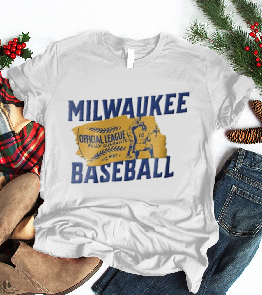 Milwaukee Baseball Official League Fully Guaranteed Pitching Catching T-Shirt