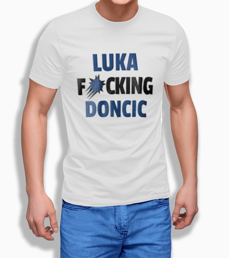 Luka Doncic Mustang Basketball Player Silhouette F**king Doncic T-Shirt