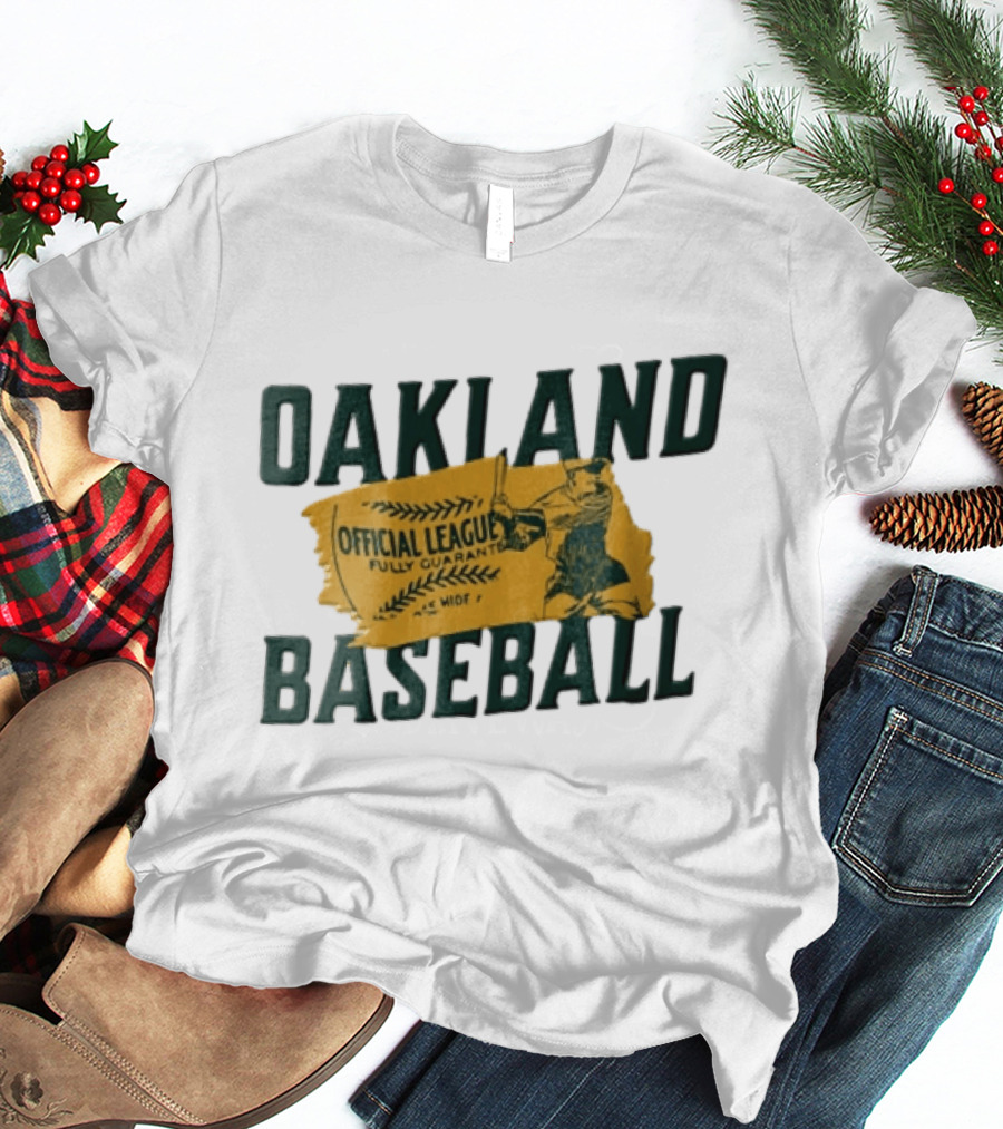 Oakland Baseball Official League Batter Swinging T-Shirt