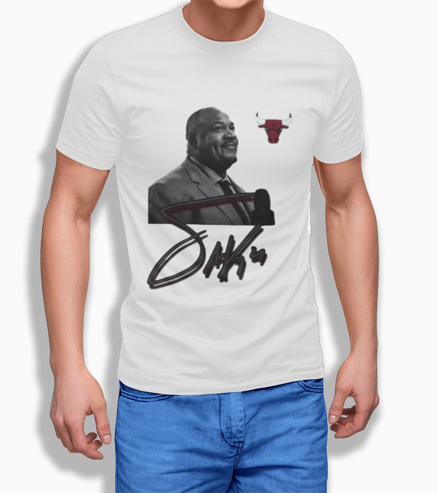 Stacey King Chicago Bulls Autograph T-Shirt