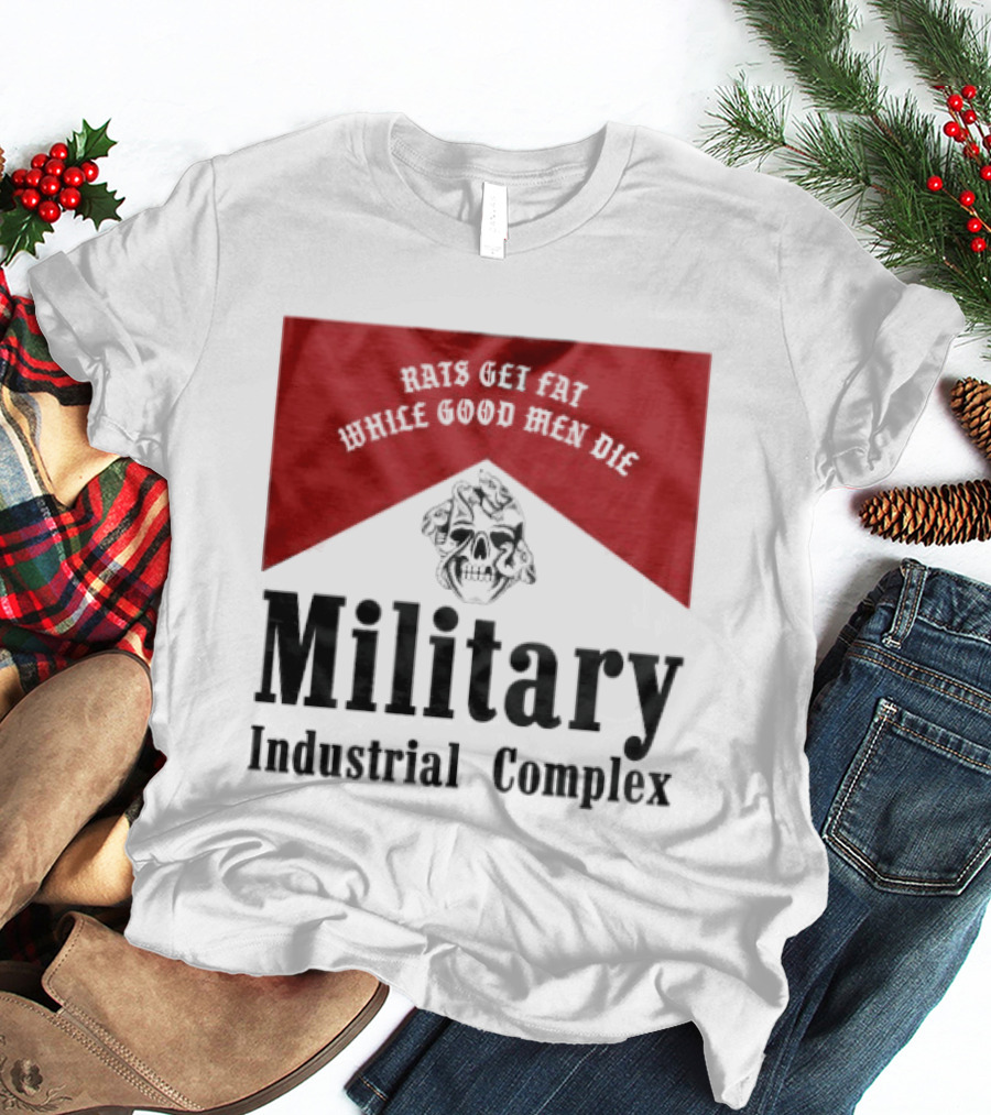 White Good Men Die Military Industrial Complex Rats T-Shirt