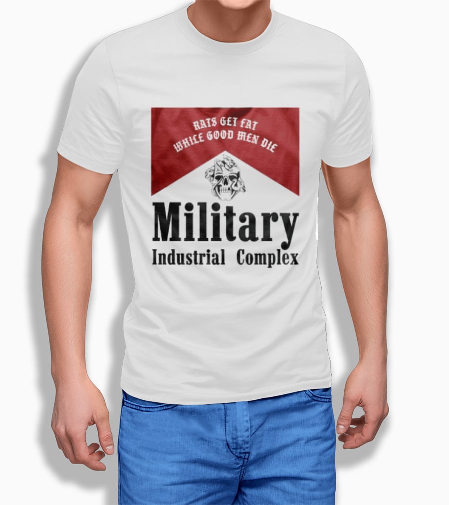White Good Men Die Military Industrial Complex Rats T-Shirt