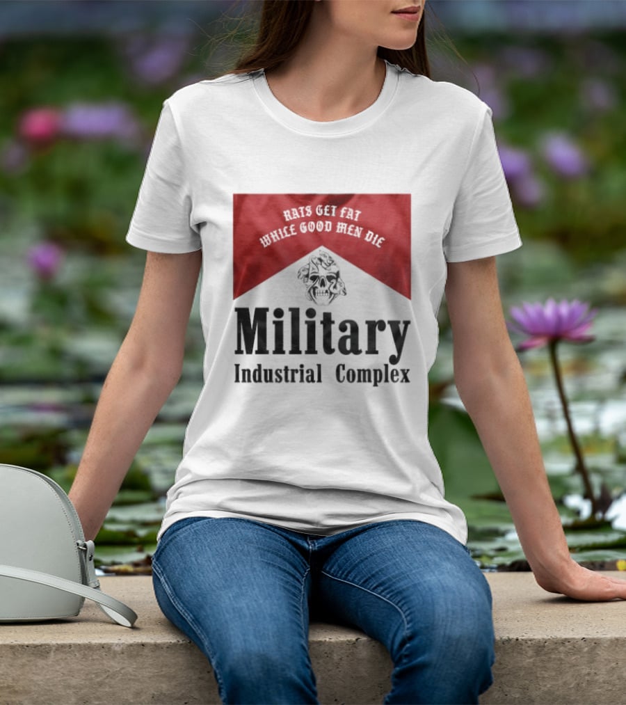 White Good Men Die Military Industrial Complex Rats T-Shirt