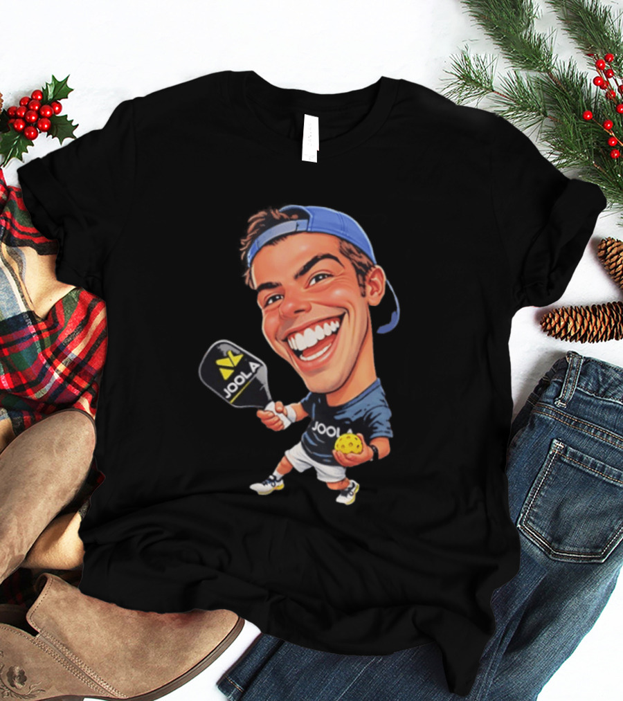 Ben Johns Pickleball Caricature Joola Paddle Cap T-Shirt