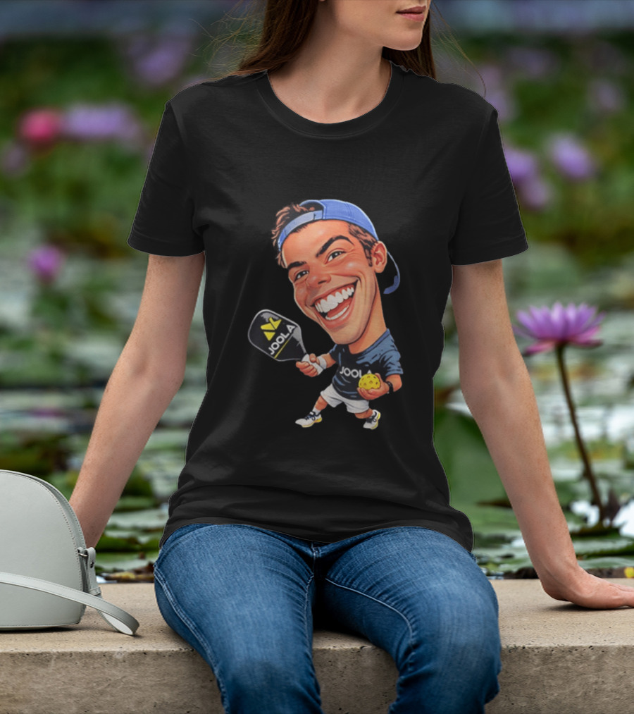 Ben Johns Pickleball Caricature Joola Paddle Cap T-Shirt