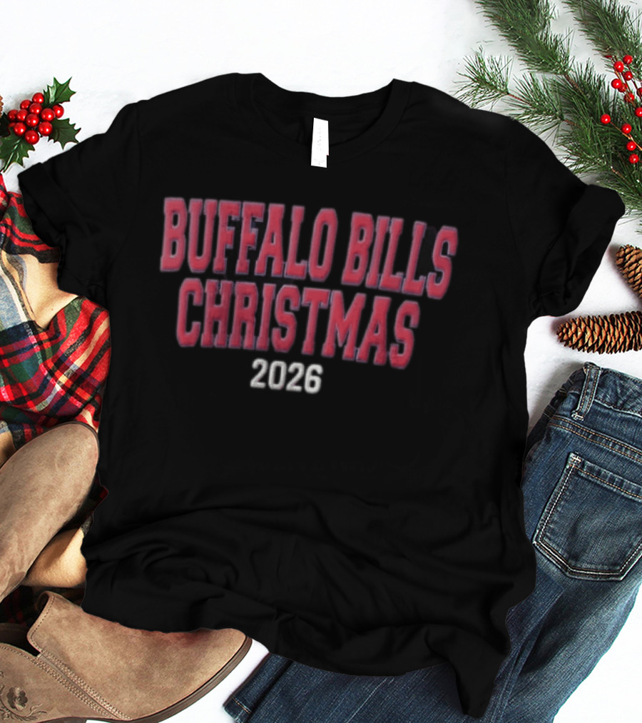 Buffalo Bills Christmas 2026 Football Helmet Tree Santa T-Shirt