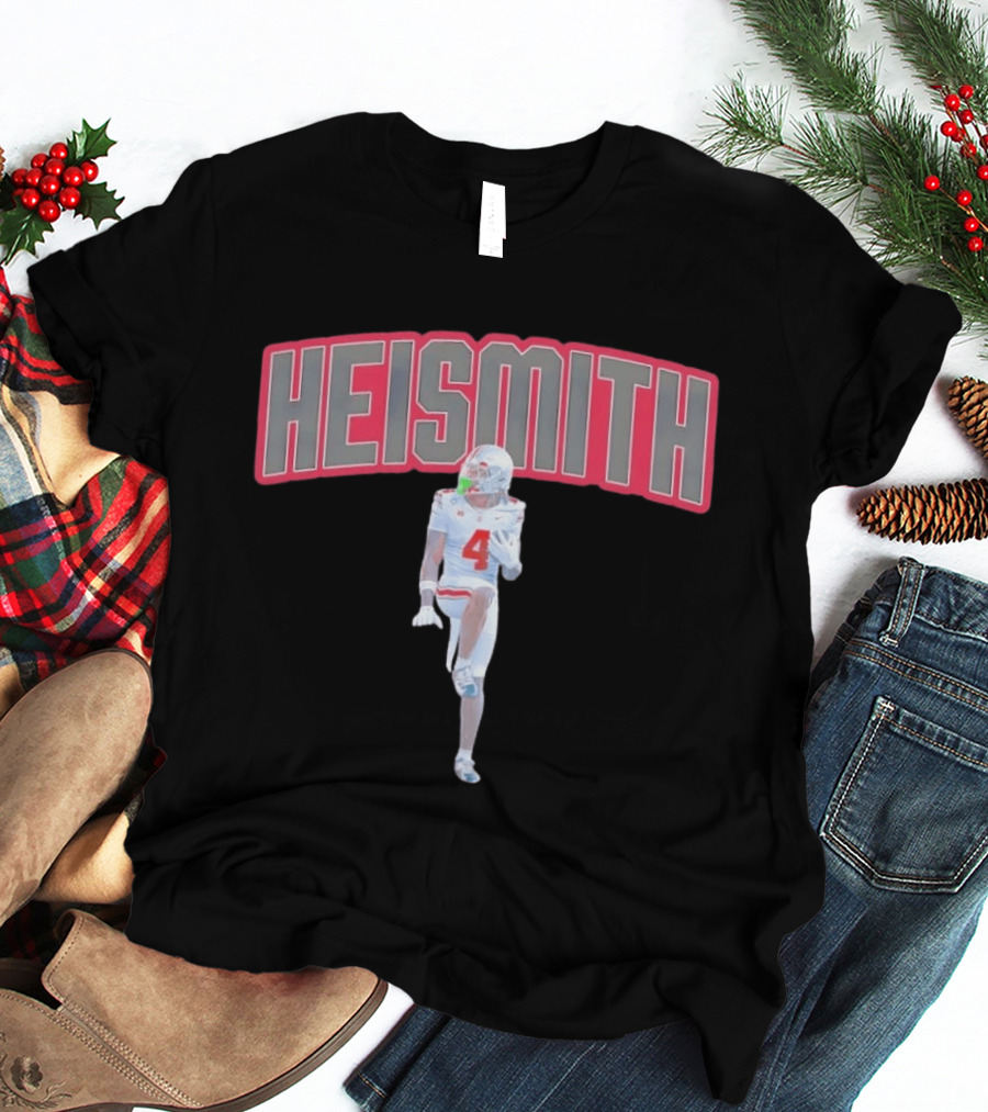 Emeka Egbuka Ohio State Buckeyes Heismith 4 Football T-Shirt
