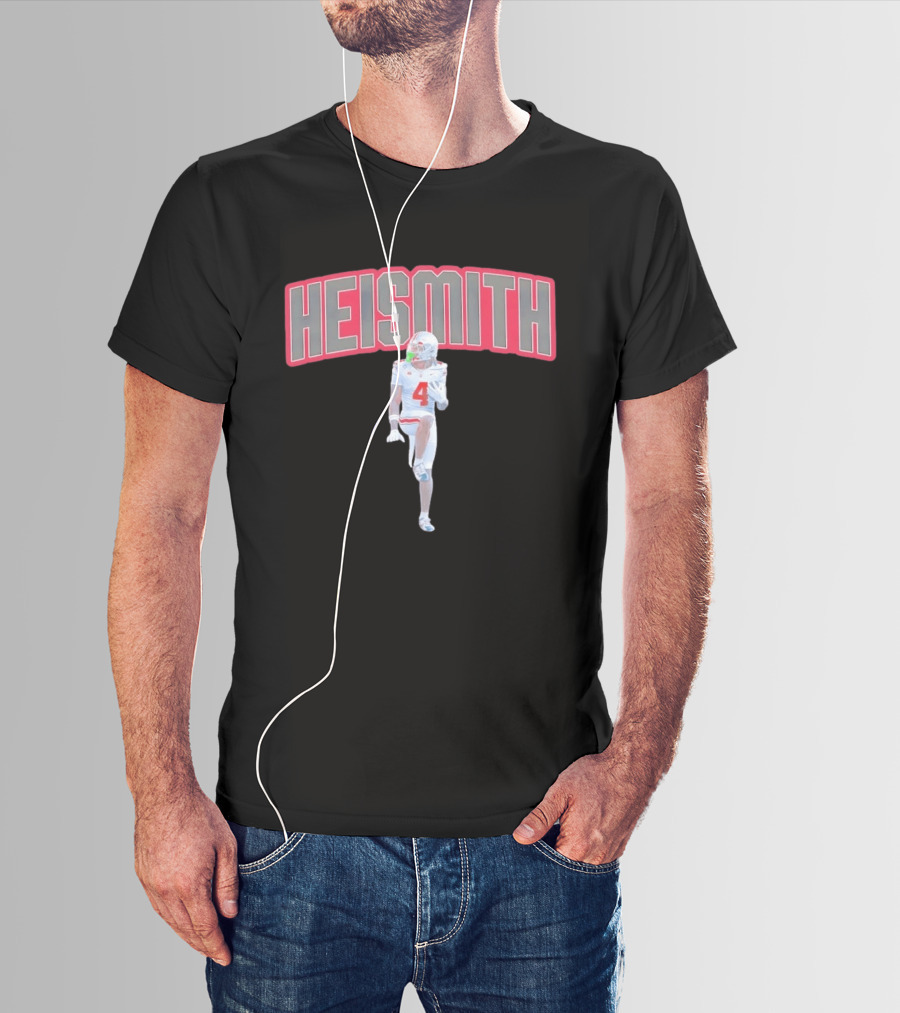 Emeka Egbuka Ohio State Buckeyes Heismith 4 Football T-Shirt