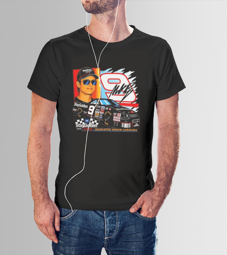 Matt Rife Stay Golden Racing Car Number 9 Charlotte North Carolina T-Shirt
