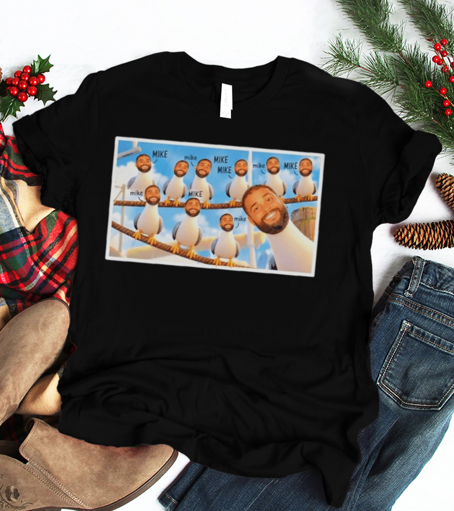 Mike Seagulls Meme Funny Birds Faces T-Shirt