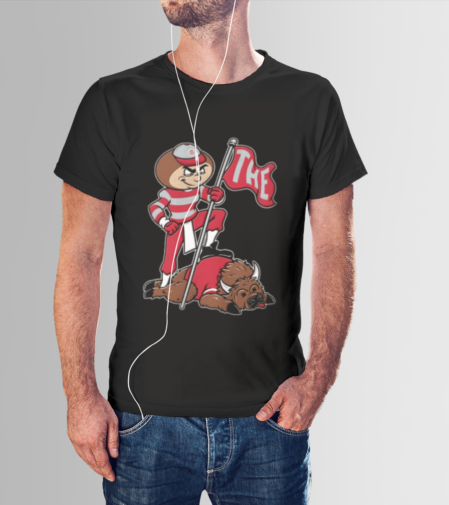 Ohio State Buckeyes Brutus Flag Rivalry T-Shirt