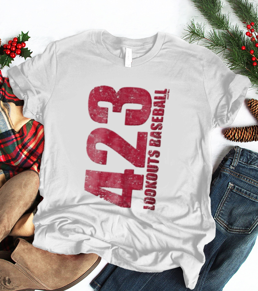 423 Lookouts Baseball Distressed Numbers Tennessee T-Shirt