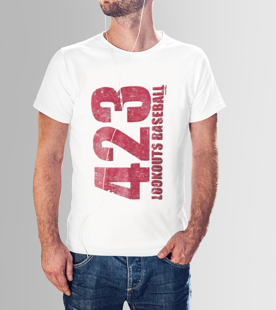 423 Lookouts Baseball Distressed Numbers Tennessee T-Shirt