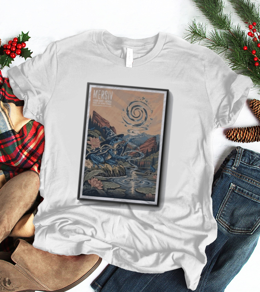 Mersiv Lunar Good Red Rocks Amphitheatre Morrison CO Oct 23 2026 Frog Wizard Night Event T-Shirt