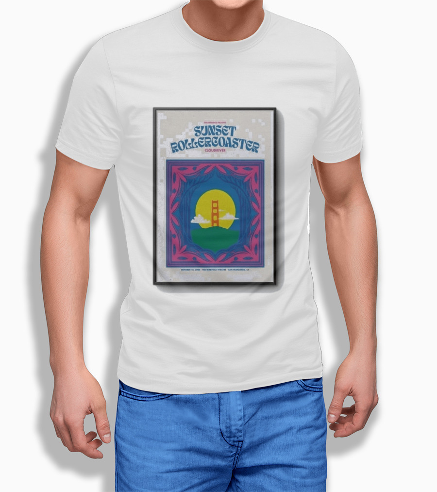 Sunset Roller Cloudriver October 18 2026 The Warfield Theatre San Francisco CA T-Shirt