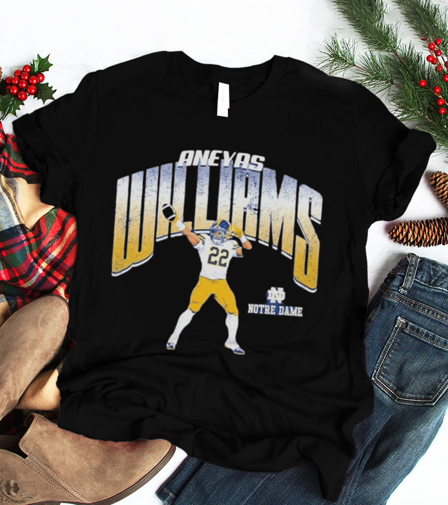 Aneyas Williams 22 Notre Dame Fighting Irish Football T-Shirt