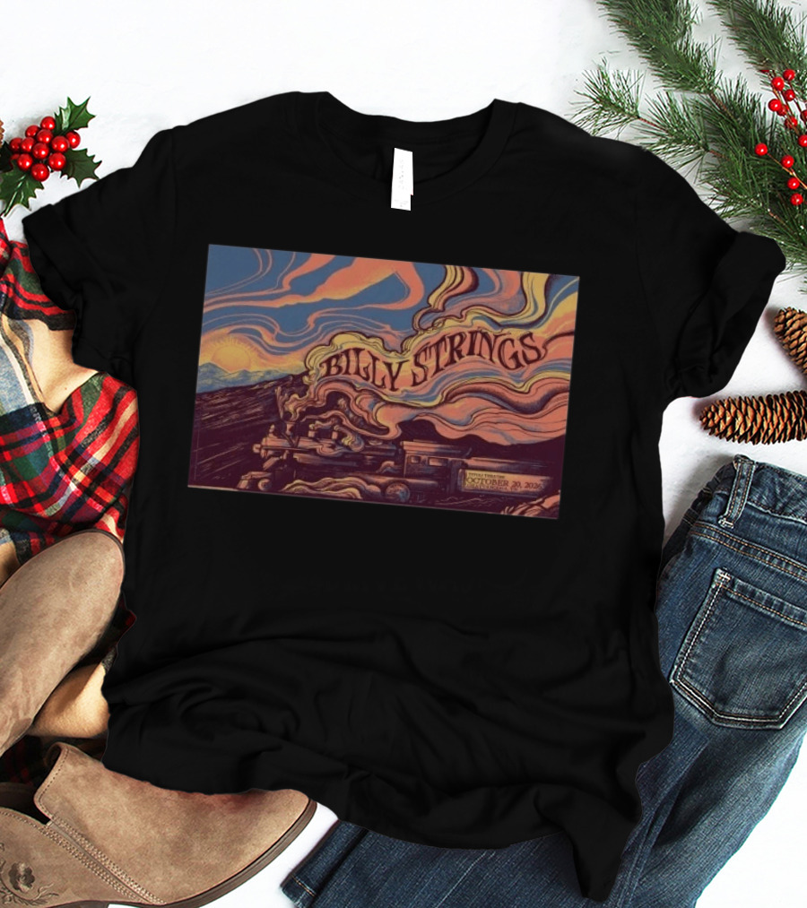 Billy Strings Train Artwork October 20 2026 Tivoli Theatre Chattanooga TN Concert Limited Edition T-Shirt