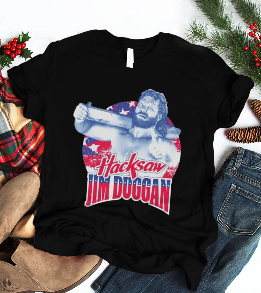 Hacksaw Jim Duggan American Flag Stars And Stripes T-Shirt