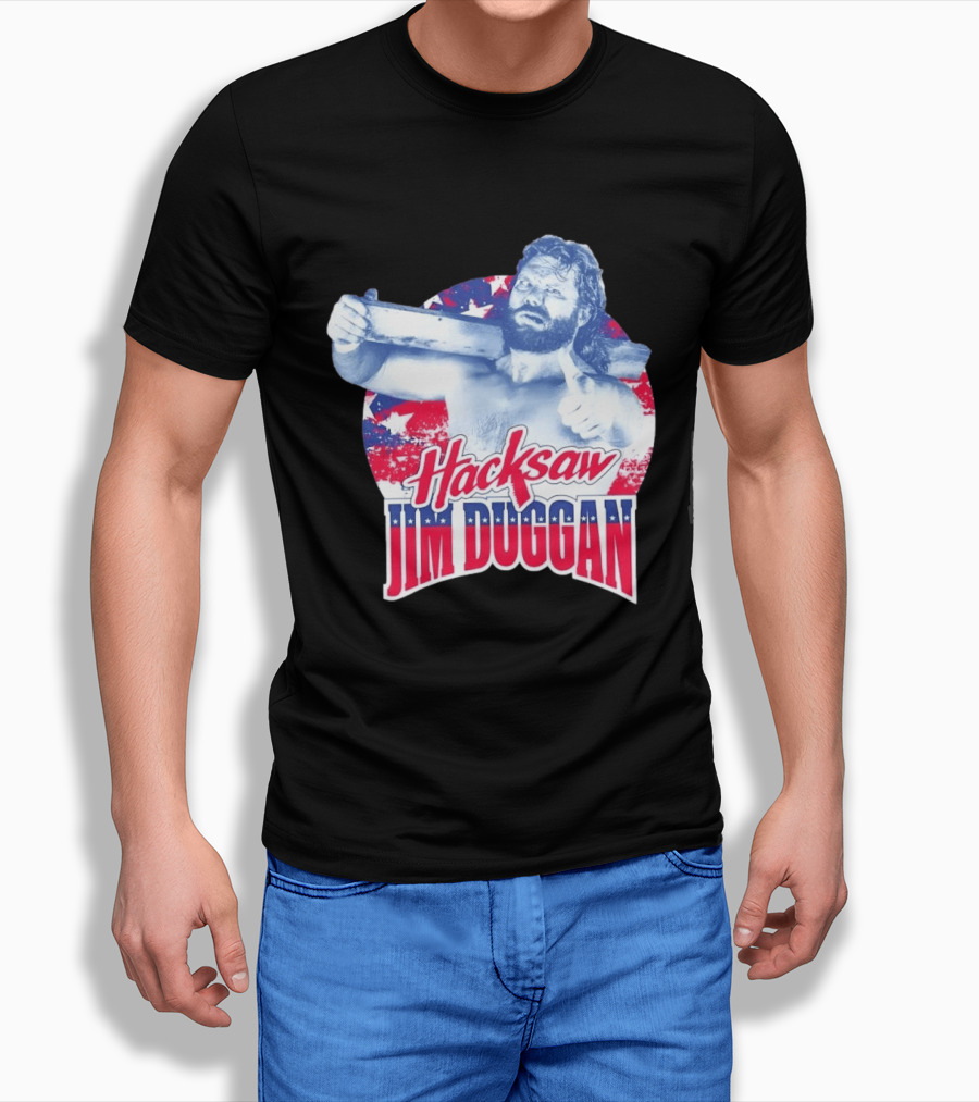 Hacksaw Jim Duggan American Flag Stars And Stripes T-Shirt