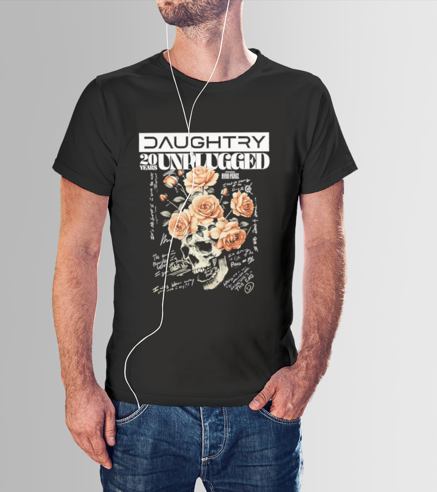 Daughtry 20 Unplugged Tour Roses 2026 T-Shirt