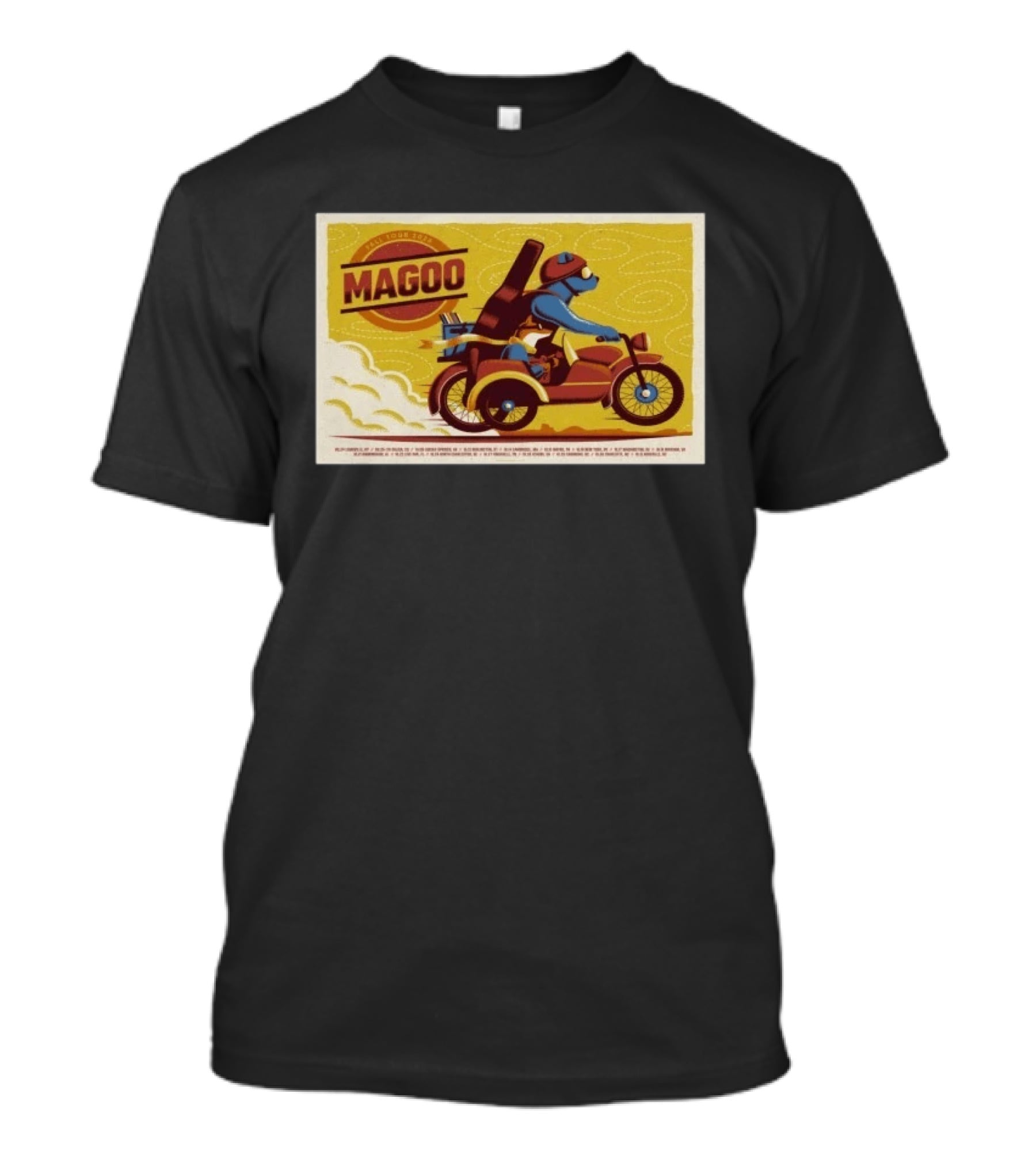 Magoo Fall Tour 2026 North American Concert Limited Edition Motorcycle Bear T-Shirt