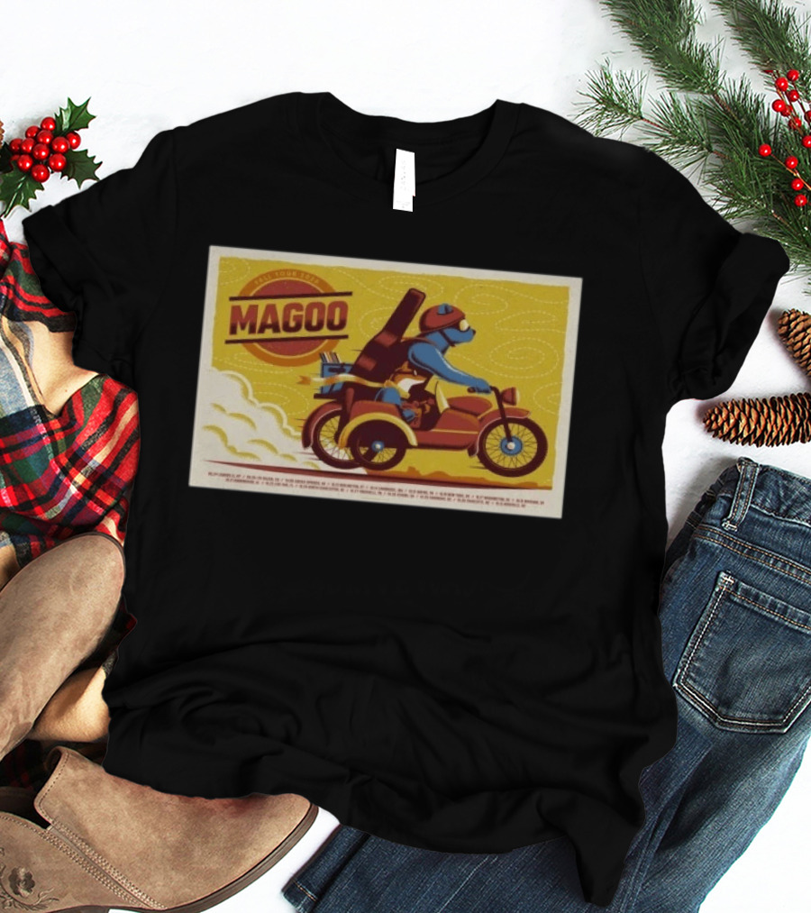 Magoo Fall Tour 2026 North American Concert Limited Edition Motorcycle Bear T-Shirt