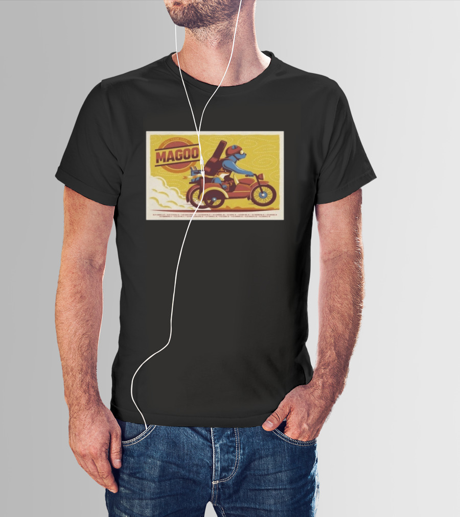 Magoo Fall Tour 2026 North American Concert Limited Edition Motorcycle Bear T-Shirt