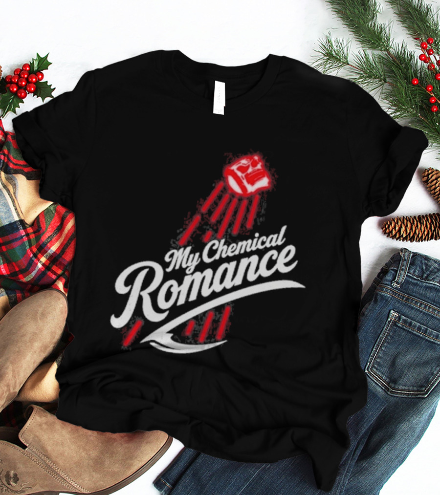 My Chemical Romance 10 23 2026 Los Angeles CA Swoosh Logo Style Red And White T-Shirt