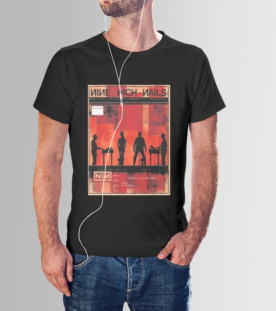 Nine Inch Nails Coachella Indio California April 11th 18th 2026 Sahara Stage T-Shirt