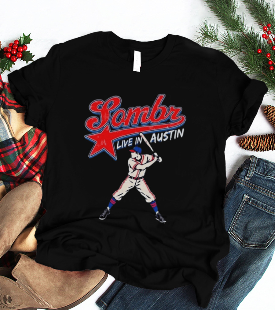 Sombr Live In Austin Baseball October 20 2026 T-Shirt